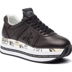 Sneakersy PREMIATA - Beth 3873 Czarny. Czarne półbuty damskie marki Premiata, bez wzorów, ze skóry, bez obcasa, na obcasie, bez zapięcia. Za 889,00 zł.