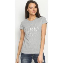 Bluzki damskie: Szary T-shirt To Love