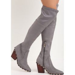 Buty zimowe damskie: Ciemnoszare Kozaki Something Big
