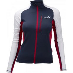 Swix Bluza Damska Dynamic Niebieski/Biały S. Niebieskie bluzy sportowe damskie marki Swix, s, z materiału. Za 345,00 zł.