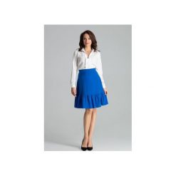 Spódnica L057zafir. Niebieskie spódniczki damskie Lenitif, xl, bez wzorów, rozkloszowane. Za 129,00 zł.