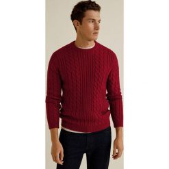 Mango Man - Sweter Morning. Brązowe swetry klasyczne męskie Mango Man, l, z dzianiny, z okrągłym kołnierzem. Za 199,90 zł.