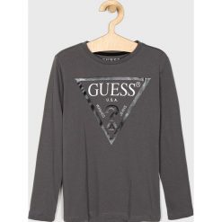 Guess Jeans - Longsleeve dziecięcy 118-175 cm. Niebieskie t-shirty chłopięce Guess Jeans, z nadrukiem, z bawełny, z długim rękawem. W wyprzedaży za 59,90 zł.