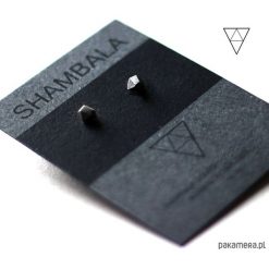 Kolczyki damskie: Drobne kolczyki bryłki srebrne DIAMOND III