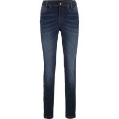 Dżinsy SKINNY z wygodnym paskiem bonprix ciemny denim. Czarne jeansy damskie bonprix. Za 119,99 zł.