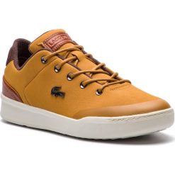 Sneakersy LACOSTE - Explorateur Classiclo3182 Cam 7-36CAM0030TB2 Tan/Brw. Żółte sneakersy męskie marki Lacoste, na co dzień, bez wzorów, ze skóry, eleganckie, bez zapięcia. W wyprzedaży za 339,00 zł.