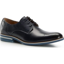 Buty męskie. Niebieskie półbuty męskie Wittchen, na co dzień, w paski, ze skóry, casualowe, z paskami. W wyprzedaży za 299,90 zł.