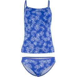 Tankini (2 części) bonprix niebiesko - biały. Niebieskie stroje kąpielowe damskie bonprix, z nadrukiem. Za 69,99 zł.