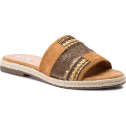 Espadryle GEOX - D Kolleen D D925SD 021DS C2DE3 Curry/Pistachio. Pomarańczowe espadryle damskie Geox, bez wzorów, ze skóry, bez obcasa, na obcasie. W wyprzedaży za 269,00 zł.