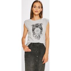 Haily's - Top. Szare topy damskie Haily's, s, z nadrukiem, z bawełny, z okrągłym kołnierzem. Za 29,90 zł.
