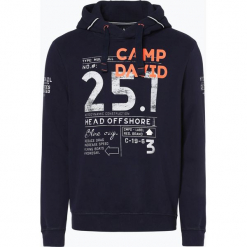 Camp David - Męska bluza nierozpinana, niebieski. Niebieskie bluzy męskie marki Camp David, m, z nadrukiem, vintage, bez kołnierzyka, bez rękawów, bez kaptura. Za 369,95 zł.