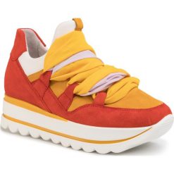Sneakersy GABOR - 43.411.10 Koralle/Weis/Multi. Czerwone półbuty damskie Gabor, z zamszu. Za 579,00 zł.