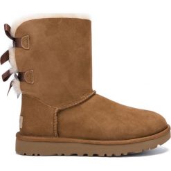 UGG Bailey Bow II Śniegowce Brązowy. Pomarańczowe śniegowce damskie Ugg, na zimę, ze skóry. Za 1033,95 zł.