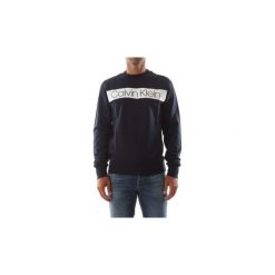 Bluzy Calvin Klein Jeans K10K102773 COTTON STRIPE LOGO. Niebieskie bluzy męskie Calvin Klein Jeans, m, bez wzorów, z jeansu, bez kołnierzyka, bez rękawów, bez kaptura. Za 365,99 zł.