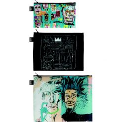 Saszetki Zip Pockets Jean Michel Basquiat 3 szt. Saszetki damskie LOQI, bez wzorów, eleganckie, średnie, bez dodatków. Za 63,00 zł.