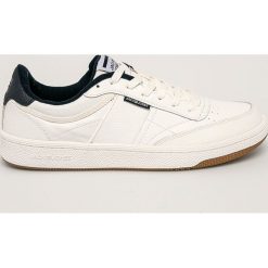 Jack & Jones - Buty. Białe buty sportowe męskie Jack & Jones, ze skóry, na sznurówki. Za 259,90 zł.