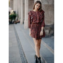 SUKIENKA LEA LEOPARD. Sukienki dziewczęce Fanaberia.com, bez wzorów, z gumy, bez rękawów, mini, asymetryczne. Za 169,00 zł.