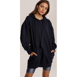 Granatowa Bluza Engracia. Niebieskie bluzy damskie Renee, s, bez wzorów, bez rękawów, bez kaptura. Za 99,99 zł.