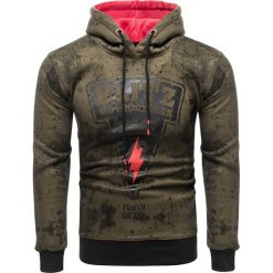 Bluza męska z kapturem zielona Recea. Zielone bluzy męskie Recea, xl, bez wzorów, z bawełny, z kapturem, bez rękawów, z kapturem. Za 59,99 zł.
