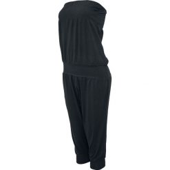 Kombinezony damskie: Urban Classics Ladies Shoulderfree Capri Jumpsuit Kombinezon czarny