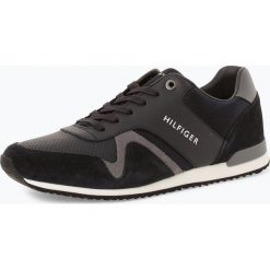Tommy Hilfiger - Tenisówki męskie z dodatkiem skóry, niebieski. Niebieskie tenisówki męskie TOMMY HILFIGER, ze skóry. Za 449,95 zł.