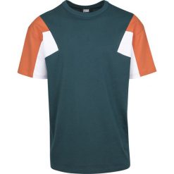 T-shirty męskie: Urban Classics 3-Tone Tee T-Shirt zielony/biały/pomarańczowy