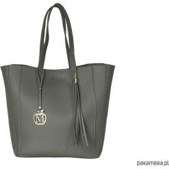 Shopper bag damskie: MANZANA DUŻA TORBA KLASYCZNA 2W1 szara