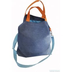 Torba hobo XXL - kobalt, pomarańcz, błękit. Niebieskie torebki klasyczne damskie Pakamera, z syntetyku. Za 129,00 zł.