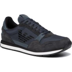Sneakersy EMPORIO ARMANI - X4X215 XL198 K086 Shark/Dk Slate. Niebieskie sneakersy męskie Emporio Armani, bez zapięcia. Za 719,00 zł.