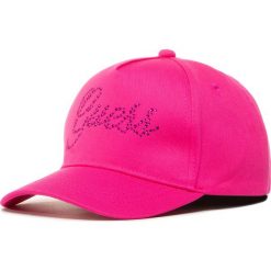 Czapka z daszkiem GUESS - Malie AGMAL1 CO203 FUXIA. Różowe czapki damskie Guess, z aplikacjami, z bawełny. Za 89,00 zł.