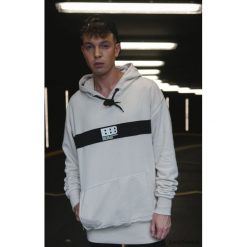 Bluza Hoodie Strip Beige. Brązowe bluzy damskie Pakamera, z nadrukiem, z softshellu, z długim rękawem, długie. Za 249,00 zł.