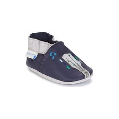 Kapcie niemowlęce Dziecko Robeez MUSIC STYLE. Niebieskie buciki niemowlęce marki Robeez, bez zapięcia. Za 111,20 zł.