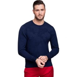 Sweter PIETRO SWGR000105. Niebieskie swetry klasyczne męskie Giacomo Conti, m, z bawełny. Za 169,00 zł.