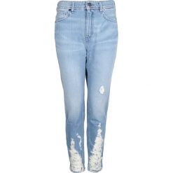 Versace Jeans Spodnie "New Tapered". Niebieskie jeansy damskie Versace Jeans, z podwyższonym stanem. Za 399,00 zł.