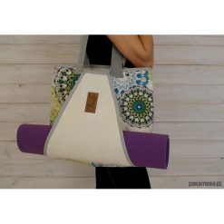 Torba z kieszenią na matę do jogi/ Mandala #1. Szare torebki klasyczne damskie Pakamera, z tkaniny. Za 219,00 zł.