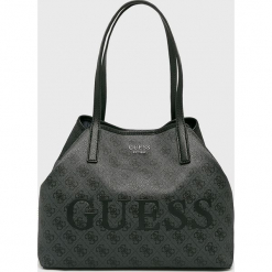 Guess Jeans - Torebka. Szare torebki klasyczne damskie Guess Jeans, z aplikacjami, z jeansu, duże. Za 589,90 zł.