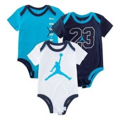 Body dla dzieci Jordan Jumpman Zestaw - 555955-B9F 0-3. Szare body niemowlęce Jordan, bez wzorów, bez rękawów. Za 306,12 zł.