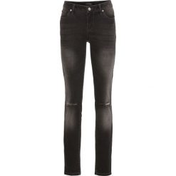Dżinsy Skinny push up bonprix szary denim. Szare jeansy damskie bonprix. Za 89,99 zł.