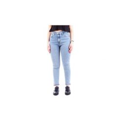 Jeansy slim fit Calvin Klein Jeans J20J211030. Niebieskie jeansy damskie Calvin Klein Jeans, bez wzorów, z jeansu. Za 352,12 zł.