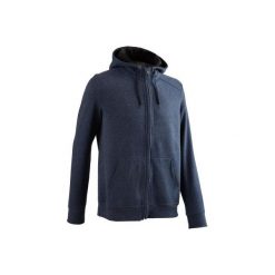 Bluza z kapturem na zamek Gym & Pilates 900 męska. Niebieskie bluzy męskie DOMYOS, s, z elastanu, z kapturem. Za 79,99 zł.