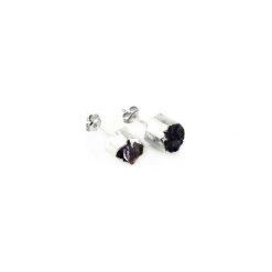 Earrings Druza Agatu Fiolet srebro. Fioletowe kolczyki damskie marki Brazi druse jewelry, z agatem, srebrne, na sztyftcie. Za 170,00 zł.