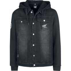 Gas Monkey Garage Monkey Kurtka jeansowa czarny. Czarne kurtki męskie bomber Gas Monkey Garage, m, z aplikacjami, z jeansu. Za 365,90 zł.