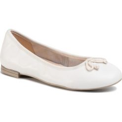 Baleriny CAPRICE - 9-22100-24 White Softnap. 160. Białe baleriny damskie Caprice, bez wzorów, ze skóry, bez obcasa. W wyprzedaży za 199,00 zł.