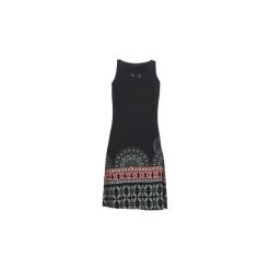 Sukienki krótkie Desigual VALERY. Czarne sukienki damskie Desigual, s, bez wzorów, bez kołnierzyka, z krótkim rękawem, krótkie, mini. Za 309,00 zł.
