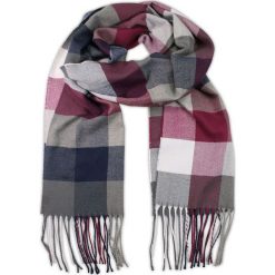 Szaro-Granatowo-Fuksjowy Jesienno-Zimowy Ciepły Szalik Męski w Kratkę, z Frędzlami SZAEMACSHSTR600153. Szare szaliki męskie Em men's accessories, na zimę, w kratkę, z materiału. W wyprzedaży za 29,00 zł.