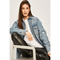 Answear - Kurtka jeansowa. Niebieskie kurtki damskie ANSWEAR, s, z bawełny, długie. Za 149,90 zł.