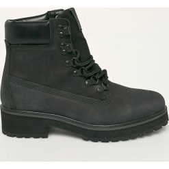 Big Star - Workery skórzane. Czarne workery damskie ze skóry, retro, z okrągłym noskiem, na sznurówki. W wyprzedaży za 179,90 zł.