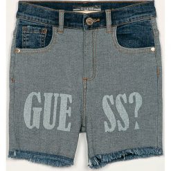 Guess Jeans - Szorty dziecięce 136-175 cm. Niebieskie spodenki dziewczęce Guess Jeans, z nadrukiem, z elastanu, casualowe. Za 199,90 zł.