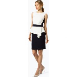 Paradi - Sukienka damska, niebieski. Niebieskie sukienki damskie Paradi, bez wzorów, eleganckie, bez kołnierzyka, bez rękawów, baskinki. Za 349,95 zł.