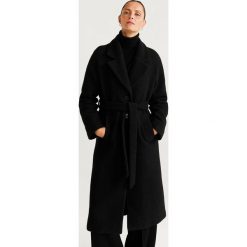 Mango - Płaszcz Robe. Zielone kurtki damskie Mango, s, bez wzorów, z poliesteru. W wyprzedaży za 299,90 zł.